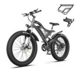 aostirmotor 750W Electric Bike for Adults 26"×4" Fat Tire Electric Bike 48V 15AH Adult Electric Bicycles, Full Suspension 28MPH E Bike for Adults, Shimano 7 Speed Electric Mountain Bike.
