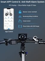Electric Bike for Adults 1130W Peak BAFABG Motor 30MPH 48V 15AH Battery 60Miles Range Folding EBike, 20'' Fat Tire Foldable E-Bike with APP Control, Full Suspension, Hydraulic Brake Electric Bicycle. - Image 4