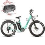 Electric Bike for Adults,1000W Peak Motor 28MPH with 26" x 4.0 Fat Tire Step-Thru Ebike,48V 15AH Removable Battery, Hydraulic Brake, Shock Absorber, Commuter Ebikes,7-Speed Gear, UL.