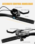 SOHAMO S3 Electric Bike for Adults, 1100W Peak Brushless Moter, 28Mph Foldable Electric Bicycles with 48V 15/20Ah Removable Battery, Max Up to 40/60Miles, 20" Fat Tire Ebike for Road, Sand, Mountain. - Image 5