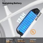 Race Electric Bike for Adults Ebike,Peak 750W Brushless Motor,Removable Battery,Commuting Electric Mountain Bike,Up to 22MPH 7-Speed Electric Bicycle with Fork Suspension. - Image 4