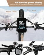 2000W Dual Motors Ebike 48V 20Ah Removable Battery 35MPH Electric Bicycle 26"*4.0 Fat Tire Shim 21-Speed Hydraulic Disc Brake80 Miles Max Range Electric Bike Lockbale Suspension. - Image 6