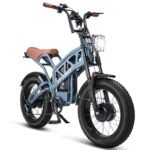 2000W Electric Bike Adults Dual Motor with 48v 24.5AH Removable Battery, 20Inch Fat Tire Mountain EBike, 35MPH Full Suspension AWD E Bike for Commuter Beach, Shim 7-Speed Gear.