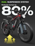 tifgalop Electric Bike for Adults - 26" Fat Tire Electric Bike Beach Snow Mountain Bike, Dual Hydraulic Disc Brakes Electric Bike Full Suspension. - Image 2