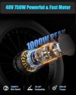 Electric Bike for Adults 1000W 30MPH Ebike - 48V 20AH Electric Bicycle Dirt Mountain Bike Motor, Long Range e-Bike (Rx80 1000w 48v 20ah Gray). - Image 3