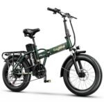 Foldable Electric Bike for Adults, 30+MPH, 48V 20Ah Removable Battery up to 80Miles, 20" Fat Tire Peak 1000W Motor Dirt Ebike Adult Electric Bicycle for City Commute Beach Mountain Adventurous E Bike.