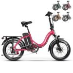 MARS700 Peak 1000W Motor Folding Electric Bike for Adults, 48V 20.8 AH Super Battery Up to 30MPH and 100 Miles, 7-Speed 20" Fat Tire All Terrain Ebike.