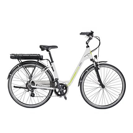 Electric Bike, Delta Cycle rDrive Ebike - 396Wh Lithium-Ion Battery, 55 Miles On A Single Charge - 7 Speed Shimano Gear System, Front & Rear V-Brakes - Safety Lights, Storage Rack & Kickstand.