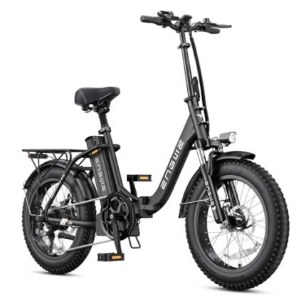 ENGWE 1125W Electric Bike for Adults, L20 2.0 20''×3.0" Fat Tire Electric Bicycle 52V 13Ah Removable Battery Max Range 68Miles & 28MPH for Urban Commuters,7 Speed Mountain Ebike with Dual Suspension.
