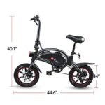 Electric Bike for Adults Teens,DYU D3F 14" Folding Electric Bicycle,Commuter City E-Bike with 250W Motor and 36V 10AH Lithium-Ion Battery,40-45miles Travel Range. - Image 4