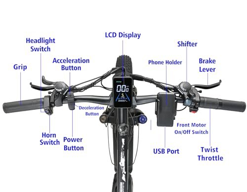 Version 1.0.0 KETELES Electric Bike for Adults, 2000W Dual Motor 26 Inch Fat Tire Mountain Ebike, 33 MPH 23AH 48V Battery Bicycle 21 Speed Electric Dirt E Bikes for Men. - Image 6