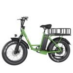 Freego Electric Dirt Bike for Adults, Electric Motorcycle for Adults, 20" x 4 Fat Tire Electric Bicycle, 48V/15AH/25AH Removable Battery, 30Mile/62Mile/28MPH, with Front and Rear Cargo Rack, 2 Seater. - Image 3