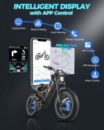 RomeoⅡ 2500W Electric Bike for Adults 40 Mph, 60Ah Long Range Ebike 120+Miles, 20 * 5.0 Fat Tire Electric Mountain Bike Upgrad Air Fork 4-Piston Brake App Control Ebike UL2849. - Image 5
