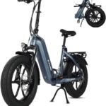 E-Flow, 750W Folding Electric Bike Adults, Up to 90Miles Motor Ebike, 48V 20Ah BAFANG Battery, 20’’x4.0 Fat Tire 28MPH Step-Thru Bicycle for City Commuter, Snow, Beach, Mountain etc.