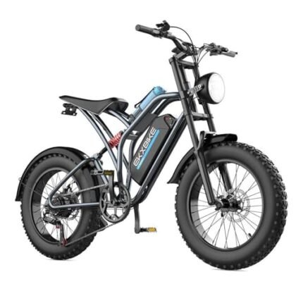 LACOSTE T1 Electric Bike for Adult 1000w Brushless Motor Men Commuter Electric Motorcycle with 20AH Remove Battery, 30MPH, Shamano 7-Speed, 20" Fat Tire Electric Dirt Bike for Adults