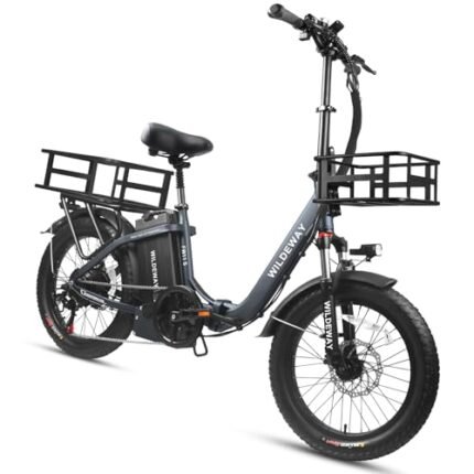 32Ah Electric Bike Long Range 28MPH Folding Electric Bike for Adults Men Women 20" Fat Tire Mountain Foldable Ebike City Urban Commuting Bicycles with 2 Seat