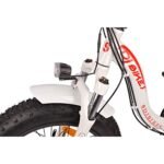 DJ Folding Bike Step Thru 750W 48V 13Ah Power Electric Bicycle, Pearl White, LED Bike Light, Suspension Fork and Shimano Gear. - Image 4