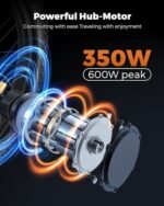 ENGWE T14 600W(Peak) Folding Electric Bike for Adults Teens - 48V10A Battery 14inch Fat Tires E-Bike Full Suspension 19.2MPH 25Miles Range, Compact Commuter Cruiser Ebike. - Image 3