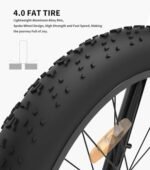 aostirmotor 500W Electric Bike for Adults 26"×4" Fat Tire Electric Bike 36V 13AH Removable Lithium Battery Adult Electric Bicycles, 28MPH E Bike for Adults, Shimano 7 Speed Electric Mountain Bike. - Image 6