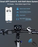 Electric Bike for Adults 1200W Peak BAFABG Motor 30MPH 48V 15AH Battery 60Miles Range Folding Ebikes for Adults Electric Bicycle 20 Inch Fat Tire E Bike Snow Bike UL 2849 Certified Ebike. - Image 5