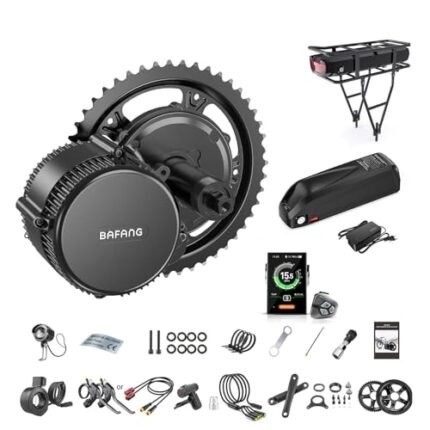 BAFANG BBS02B 36V/48V 500W Mid Drive Kit 48V Ebike Motor with DIY LCD Display/Controller Electric Bikes Conversion kit for Mountain Bike(C18 Display,No Battery).