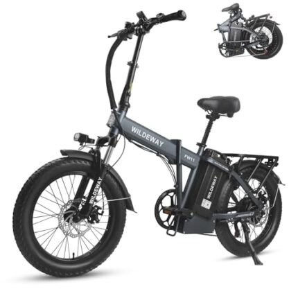 Electric Bike with 32Ah Battery 750W 28MPH Motor, 20 inch Fat Tire Folding Electric Bike, Urban City Commuter Ebikes for Adults Men Women, Electric Bicycle 7 Speed Gear