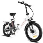 SENADA Electric Bike for Adults, 20 x 3.0 Fat Tire Folding Electric Bicycle, 750W Peak Foldable Ebike 25MPH 65Miles Range, Dual Suspension & 7-Speed with Rear Seat Cushion.
