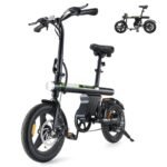 isinwheel U1 Electric Bike for Adults 750W Peak Motor, 20 mph Folding Ebike, 14" Adults Electric Bicycles with Smart Uphill, 280.8Wh Battery, 25 Miles PAS Range, Mini E Bikes for Adults and Teens.