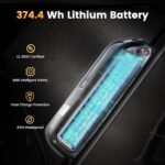 CycRun Electric Bike for Adults 750W Motor with 374.4WH Battery, 20MPH 55Miles Moped Style Ebike for Adults, 20" Fat Tire Commuting Off Road Mountain Ebike with Hydraulic Suspension, UL2849. - Image 4