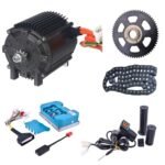 Kunray 72V 5000W Electric Brushless DC Motor Kit Temperature Sensing Motor Electric Go Kart Motor 6900RPM High Speed Motor 100A 18 Mosfet Controller for Razor Dirt Bike, Electric Motorcycles(72V5000W).