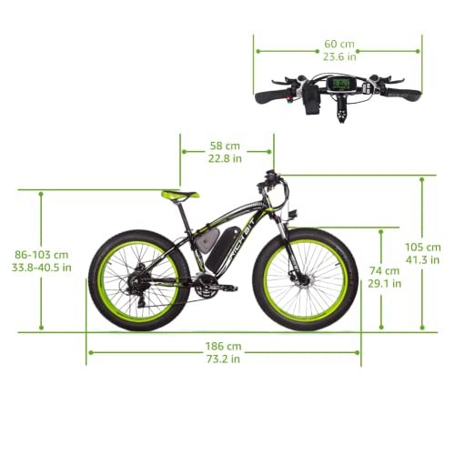 Version 1.0.0 Electric Bike for Adults,48V 12.5Ah Removable Battery 1000W ebike Suitable for Multi-Terrain Electric Bicycle. - Image 5