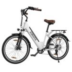 ESKUTE C100 Electric Bike for Adults, 500W Peak Motor, Up to 40Miles Range, 26" Step-Thru Electric City Bike with 7-Speeds and Front Suspension.