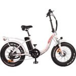 DJ Folding Bike Step Thru 750W 48V 13Ah Power Electric Bicycle, Pearl White, LED Bike Light, Suspension Fork and Shimano Gear. - Image 2