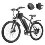HOVERFLY OUREA Electric Bike 26", 750W Peak Motor Mountain Ebike, Up to 40 Miles 20MPH Removable Battery, 7-Speed and Shock Absorber, Electric Commuter Bike for Adults.