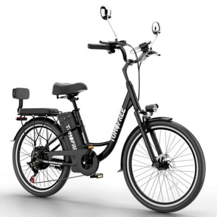 Electric Bike, 24'' Electric Bike for Adults, 500W Ebike with 48V 20AH Removable Battery, Front Suspension and Commuter Electric Bicycle for Adults,City Electric Bicycle Up to 50 Miles.