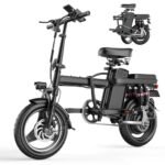 Folding Electric Bike, Peak 600W Motor Folding Electric Bicycle Up to 25MPH 30Miles City Folding Ebike with 48V/13A Large Capacity Removable Battery and LCD Display.