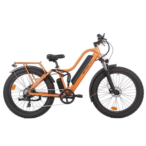 Version 1.0.0 BEE Cool Explorer Long Range Full Suspension Electric Bike for Adults, 750W Mountain eBike, 80MI Range, 48V 21Ah Battery 26"x4" Fat Tire, 350LBS Payload, 28MPH, 7 Speed from Bikes. - Image 2