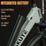 ESKUTE C100 Electric Bike for Adults, 500W Peak Motor, Up to 40Miles Range, 26" Step-Thru Electric City Bike with 7-Speeds and Front Suspension. - Image 2