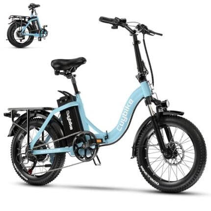 Electric Bike for Adults with 1000W Peak Motor,30mph Max Speed,80 Miles Max Range,48V15A/20A Removable Battery Ebike, 20" Foldable All Terrain Electric Bicycle with 7-Speed and Front Suspension.