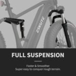 ESKUTE Spark Y Electric Mountain Bike, 1500W Peak Bafang Motor with Max Speed 28Mph, Up to 70Miles Range, 26"x4.8" Fat Tires Ebike with Full Suspension. - Image 4