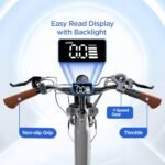 Totem Electric Bike - 1000W Peak Motor Adult Electric Bicycles, 20"×3.0" Fat Tire Cargo Ebike with 48V 15Ah Removable Lithium Battery, 7 Speed Gears, Mechanical Locking Suspension Fork. - Image 6