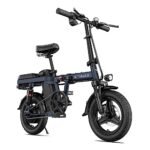ENGWE Folding Electric Bike for Adults Teens, 14" Fat Tire City Commuter Ebike, Mini Electric Bicycle with 350W (Peak 600W) Motor 48V 10AH Removable Battery Max 20MPH 37Miles.