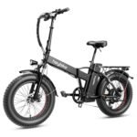 Heybike Mars Electric Bicycle Foldable 20" x 4.0 Fat Tire Electric Bicycle with 1000W Peak Motor，624WH Removable Battery and 50 Miles Max Range, Dual Shock Absorber for Adults.