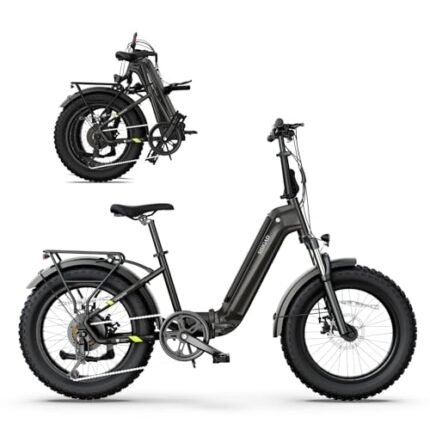 SISIGAD Folding Electric Bike,Foldable Ebike,20"x 4" Fat Tire Ebike,500w Motor Peak 1000w,48V 15Ah Removable Battery,40Miles Range 25Mph,7-Speed Gear,City Ebike for Men Women.