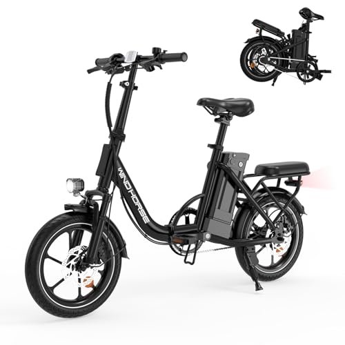 Version 1.0.0 16" Folding Electric Bike Adults, Peak 630W Adult Electric Bicycles, Up to 25 MPH and 35 Miles Foldable Ebikes, Electric Bike for Teens with 36V 8Ah Removable Battery, Dual Disk Brake. - Image 1