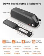 UZI E-Bike 52V 18Ah Li-ion Battery Pack for 200W 250W 300W 350W 500W 750W 950W 1100W 1500W Adult Electric Bicycles Motors(W/Charger&USB Port &BMS&Voltage Equalization Chip). - Image 2
