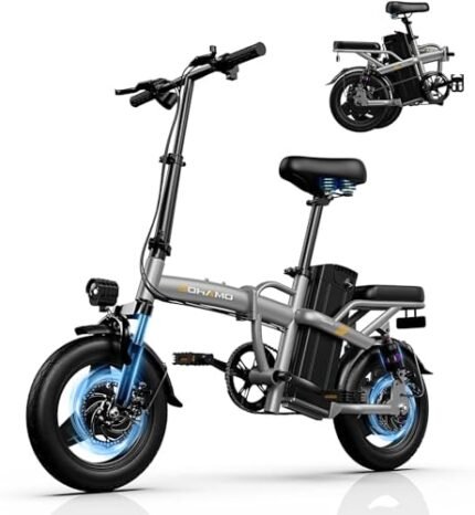SOHAMO A1/2 Mini Electric Bike for Adults, Peak 600W Foldable E-Bike 22mph 25-40 Miles Electric Bicycle Lightweight 14" Folding Electric Bike 10/12/15/16AH Battery for Teens Commuting.