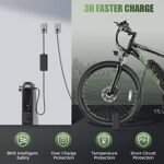 ANCHEER 27.5'' Electric Bike 500W(Peak 750W) Electric Mountain Bike, 55 Miles Range & 22 MPH, 3H Fast Charge, 48V/10.4Ah Removable Battery, Electric Bike for Adult 21 Speed Incl. Free Bike Lock. - Image 2