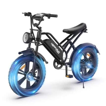 Electric Bike for Adults HAPPYRUN 20" Fat tire with 1500W Motor Ebike 48V 18AH Removable Battery 30MPH & 68 Miles Long Range Snow Beach Mountain Electric Bicycle Throttle & Pedal Assist.