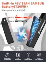 Electric Bike for Adults 1200W Peak Motor,28mph Max Speed,48V 720Wh Removable Battery Ebike and up to 60Miles,26" Commuting Electric Mountain Bike with 7-Speed and Front Suspension. - Image 3